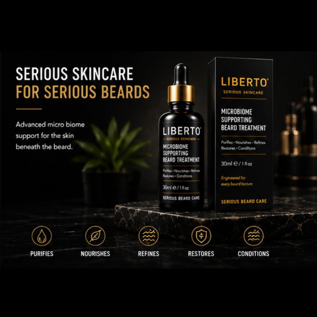 Liberto Microbiome Supporting Beard Treatment – 30ml