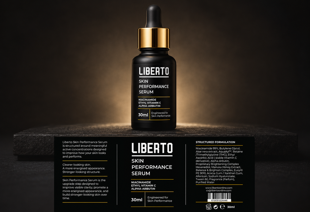Liberto Skin Performance Serum editorial studio product photograph